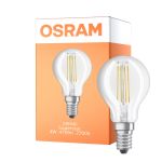 Osram Parathom Classic LED E14 Sferica Filamento Chiara 4W 470lm - 827/840 Bianco Molto Caldo / Bianco Freddo | Relax e Active - Sostitutiva 40W