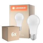 Confezione Multipack 6x Ledvance Classic LED E27 Pera Ghiaccio 14W 1521lm - 827 Bianco Molto Caldo | Dimmerabile - Sostitua 100W