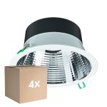 Confezione Multipack 4x Philips Downlight LED Coreline DN142B Aluminium Bianca 19.2W 2300lm 60D - 840 Bianco Freddo | Ritaglio 200mm - IP20 - UGR<19
