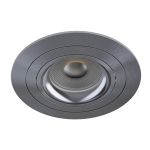 Noxion Incasso Faretti Logic MR16 Inclinabile Lucido Grigio | 92mm - Ritaglio 80mm - IP20 - Incl. GU10 Attacco