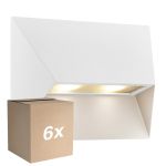 Confezione Multipack 6x Nordlux Pontio 27 Luce Da Parete Aluminium Bianca | Adatto per 2x GU10