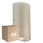 Confezione Multipack 6x Nordlux Rold Luce Da Parete Metallo Marrone Up & Down 10.5W 350lm - 830 Luce Calda - 