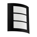 Eglo Luce Da Parete City Acciaio Nero | IP44 - Adatto per 1x E27