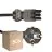 Confezione Multipack 50x Noxion GST - Compatibile Cavo di alimentazione Nero - Femmina + Schuko Europlug - 2m - 3 pole 0.75mm2