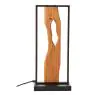 Brilliant Lampada Da Tavolo Chaumont Aluminium Metallo Legna Nero 8W 940lm - 830 Luce Calda - 