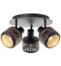 Brilliant Tyas Luce da soffitto  Aluminium Metallo Nero Oro | 370mm -  Adatto per 3x E14