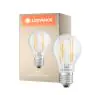 Ledvance Classic LED E27 Pera Filamento Chiara 7.5W 1055lm - 827 Bianco Molto Caldo | Sostitutiva 75W