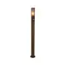 Eglo Lampada a piedistallo Helsinki Acciaio Inossidabile Marrone| IP65 - Adatto per 1x E27 - Sensore Di Movimento