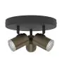 Eglo Luce da soffitto Consuma 1 Acciaio Bronzo Nero | IP44 - Adatto per 3x GU10 