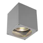 SLV Big Theo Soffitto Faretti Aluminium Grigio | Esterni - IP44 - Adatto per 1x GU10 Max. 75W - Dimmerabile