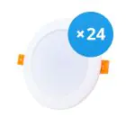 Confezione Multipack 24x Bright Choice Downlight LED 12W 1080lm 120D - 840 Bianco Freddo | Ritaglio 115mm - Sostitutiva 1x18W