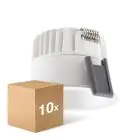 Confezione Multipack 10x Ledvance Faretti LED Scurolight Aluminium Bianca 8W 680lm 36D - 930 Luce Calda | Ritaglio 68mm - IP44 - Miglior resa cromatica - Dimmerabile