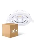 Confezione Multipack 10x Noxion LED Inclinabile Slim Spot Bianca 6W 550lm - 930 Luce Calda | Ritaglio 75mm - IP54 - Miglior resa cromatica 