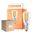 Confezione Multipack 6x Osram LED Special E14 Tubular Bulbo T26 Filamento Chiara 2.8W 250lm - 827 Bianco Molto Caldo | Dimmerabile - Sostitutiva 25W