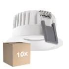 Confezione Multipack 10x Ledvance Faretti LED Fix Aluminium Bianca 8W 680lm 36D - 930 Luce Calda | Ritaglio 68mm - IP44 - Miglior resa cromatica - Dimmerabile