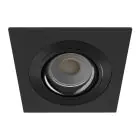 Noxion Incasso Faretti Boxi MR16 Inclinabile Texture & Lucido Nero |Ritaglio 80mm - IP20 - Incl. GU10 Attacco