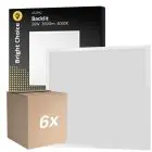 Confezione Multipack 6x Bright Choice Pannello A LED V2 Backlit 36W 3600lm - 840 Bianco Freddo | 60x60cm - UGR 
