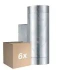 Confezione Multipack 6x Nordlux Tin Luce Da Parete Brushed Aluminium | Adatto per 2x GU10
