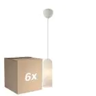 Confezione Multipack 6x Nordlux Miella Luce Pendente Vetro Bianca | Adatto per 1x E27
