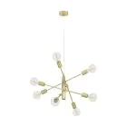 Eglo Luce Pendente Gradoli 1 Acciaio Oro | IP20 - Adatto per 8x E27 