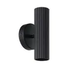 Eglo Luce Da Parete Portillo Acciaio Nero Up & Down | Adatto per 2x GU10
